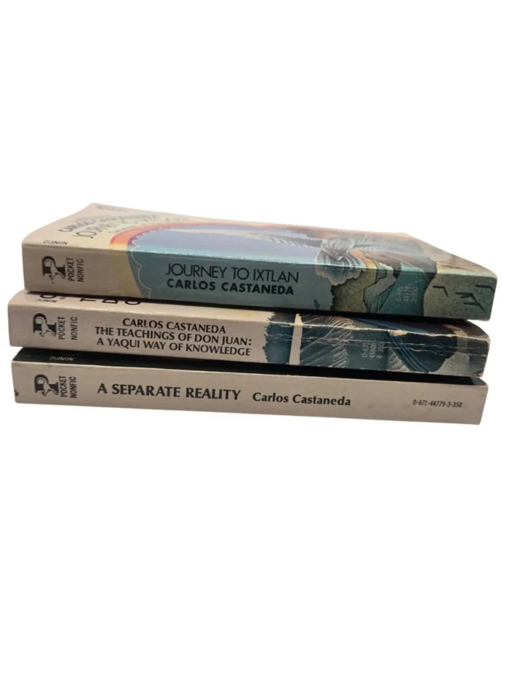 Carlos Castaneda Paperback Book Lot Of 3 Vintage 1970s Teachings Of Don Jaun